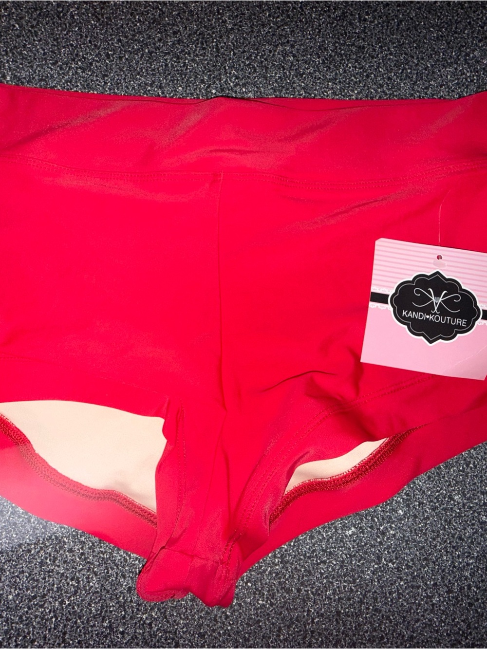 Kandi Kouture NWT! Red Dance Shorts Size Adult Medium